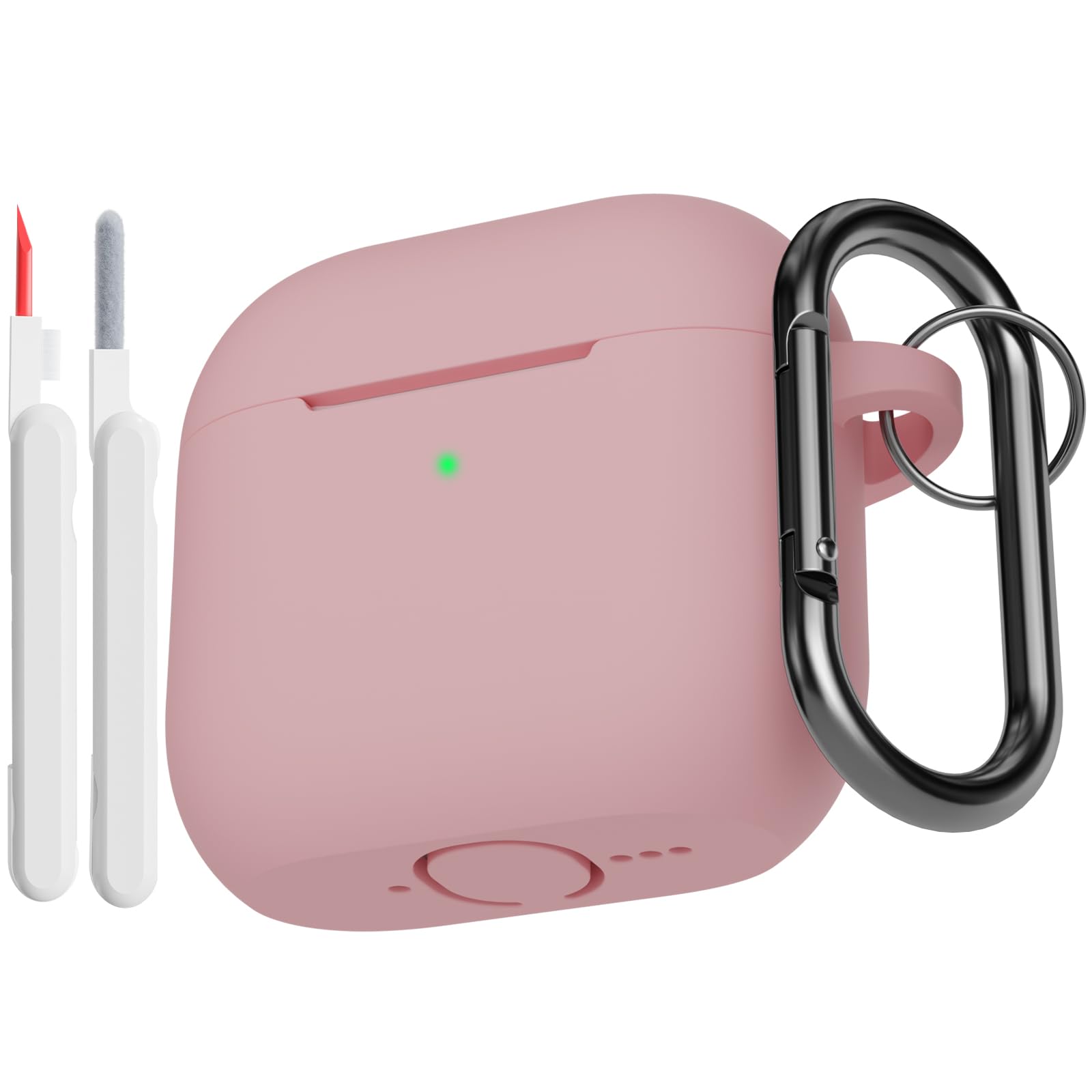 KOKOKA Funda de Silicona Compatible con AirPods Pro 3.ª Generación con Kit de Limpiador, Anti-rasguños, Anti-Polvo, Funda Case Silicona para AirPods Pro 3 con Mosquetón, LED Frontal Visible, Negro — view 50