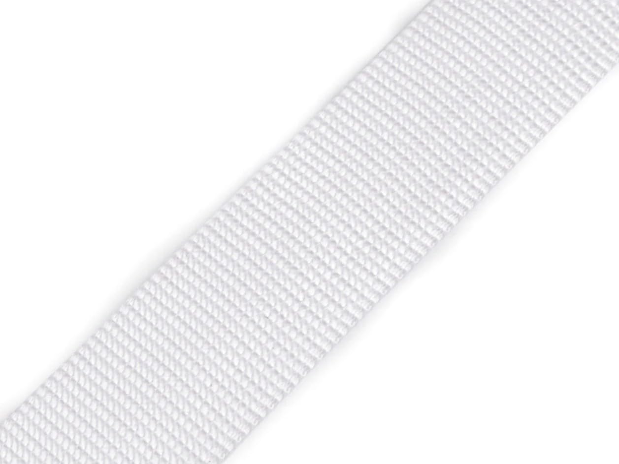 cyclingcolors 38mm Wide Polypropylene Webbing Strap 5m Rope for Backpacks, Furniture, Chairs, Haberdashery, Clothing, White