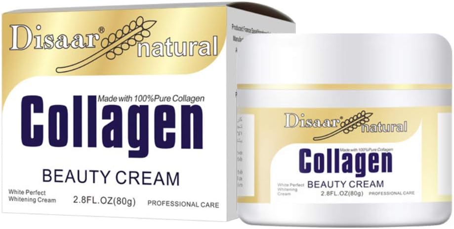 DISAAR Collagen Beauty Cream Forehead Neck Lines Smile Wrinkles Facial Spots Dry Skin Weak Muscules Improve Your Face 80g
