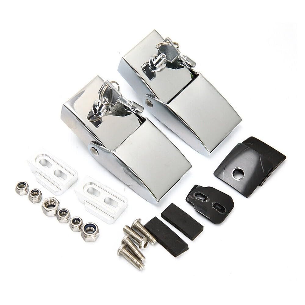 Debrroce Chrome Hood Lock Catch Bracket Latches Buckle Kit for Jeep for Gladiator 2020 for Wrangler 2007-2019