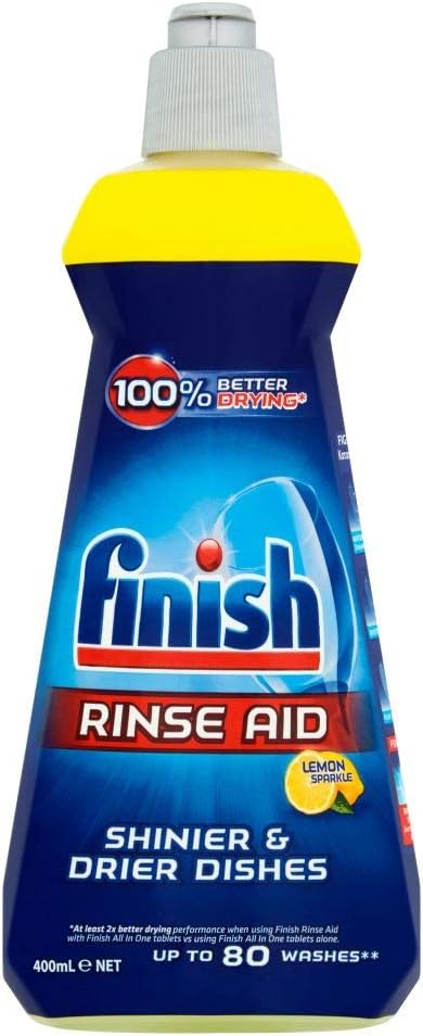 Finish Rinse Aid for Shinier and Drier Dishes, LEMON, 400 ml : Amazon ...