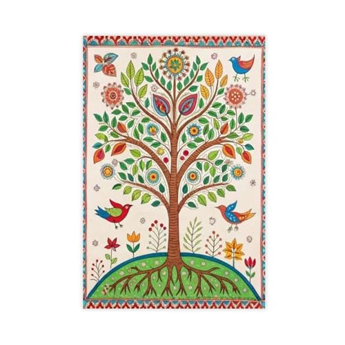 Arbre de vie bohemien poster en toile decoration grand format chambre