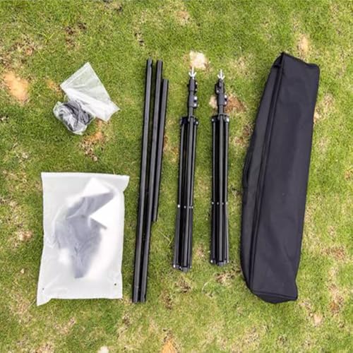 Pantalla de proyector portátil con soporte, incluye bolsa de transporte, 84 pulgadas 16:9 para cine en casa y camping miniatura 5