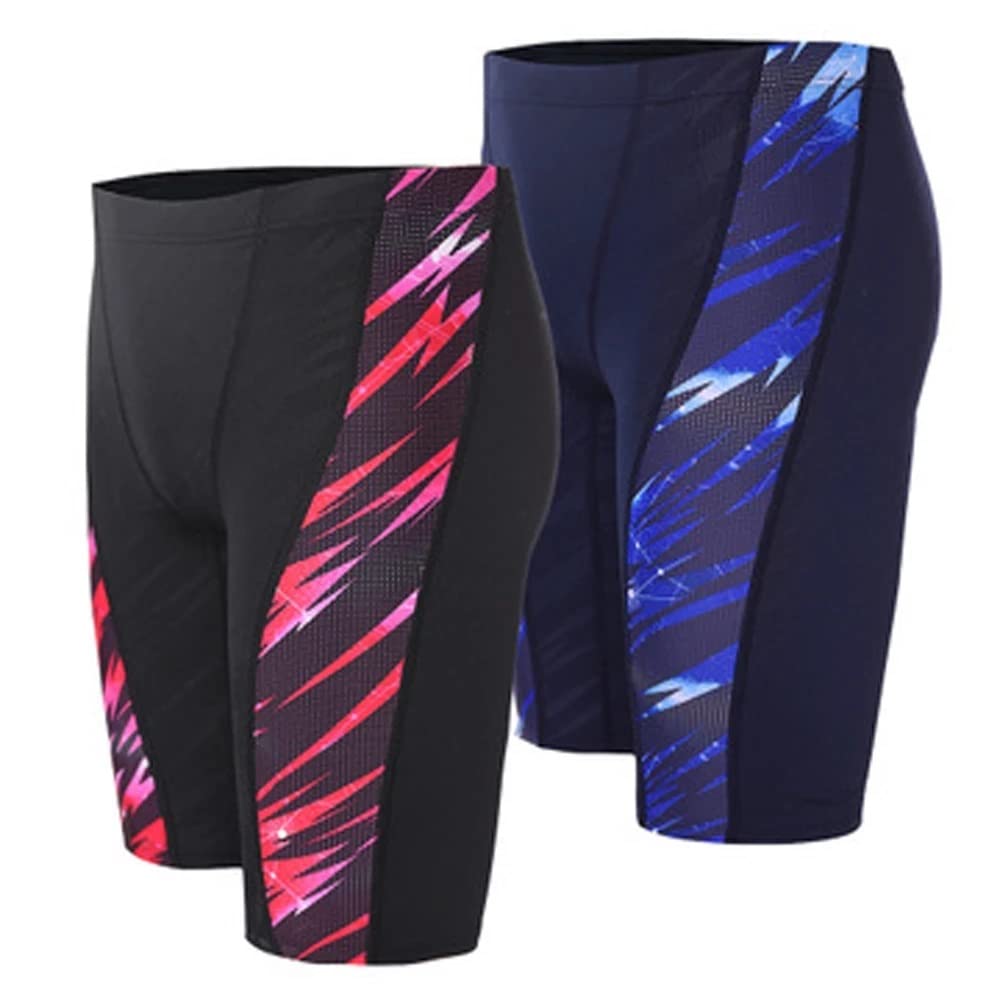 CLSDRZC Men Swimwear Tight Swim Trunks Plus Size Quick Dry Swimming Jammer Competition Racing Swimsuit Boys Swimwear Pants