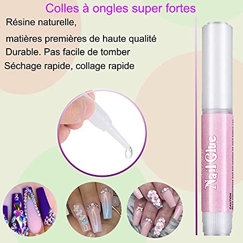 10 Pezzi colla per Unghie - ASENTER Super Forte