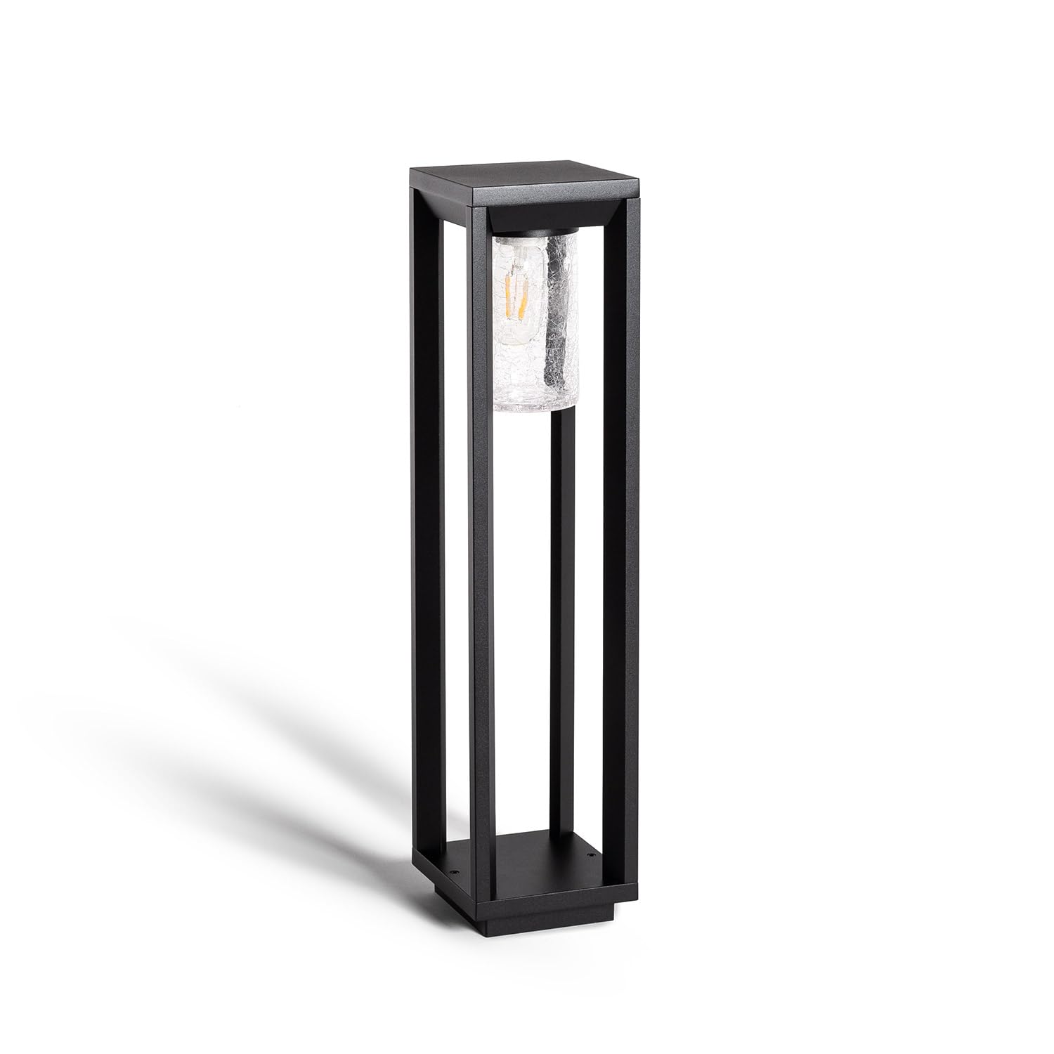 LEDKIA LIGHTING Baliza de Pie Exterior 60cm Aluminio Trenol Negro E27