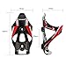 Wiel Lightweight Full Carbon Fiber Bicycle Bike Light Drink Water Bottle Cage Holder (Black Red)