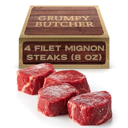 Grumpy Butcher 4 Large Filet Mignon...