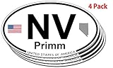 US Decal, Inc. Primm, Nevada Oval Sticker - 4 Pack