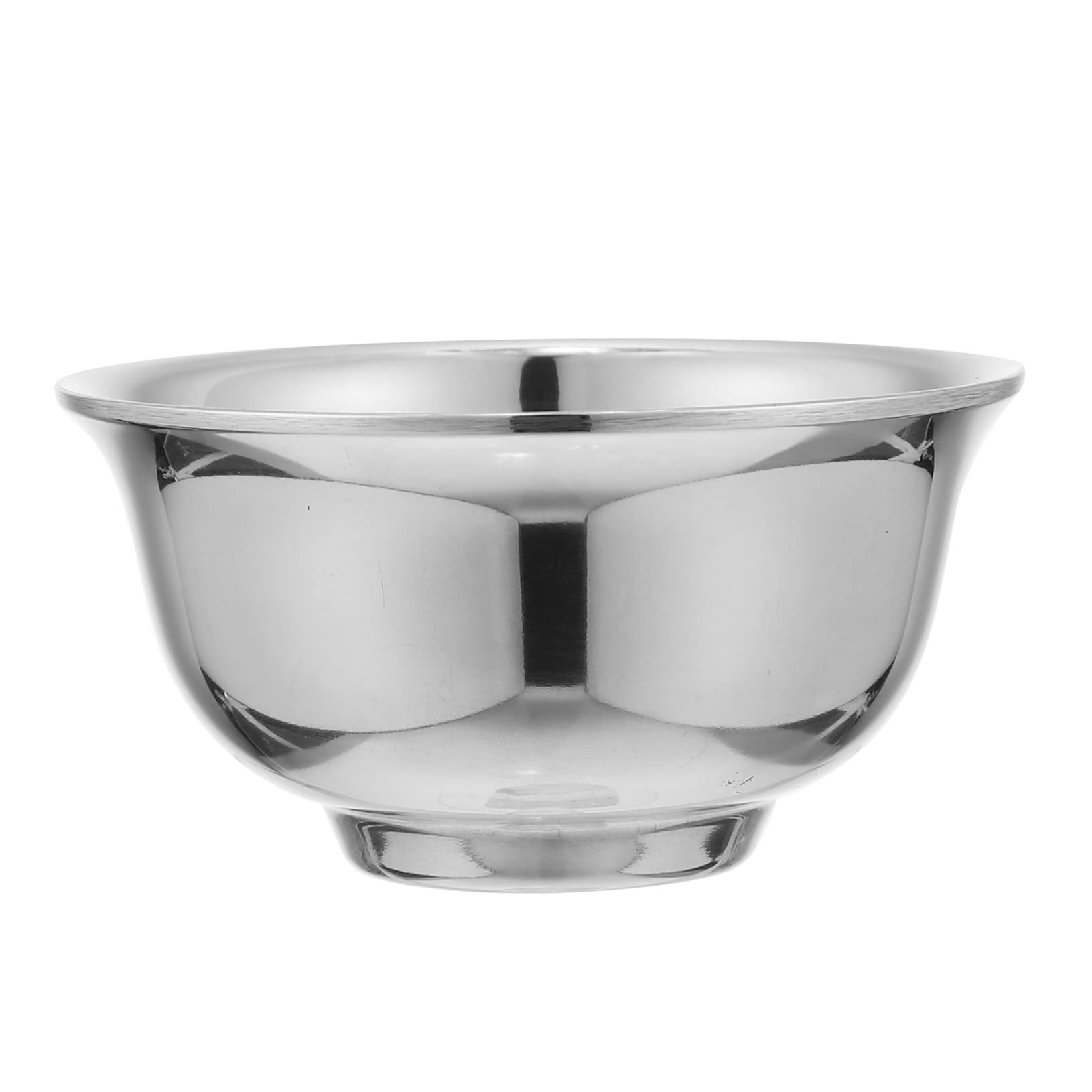 IWOWHERO Men's Grooming Shaving Bowl Stainless Steel Shaving Cream Cup Easy to Clean for Wet Shave