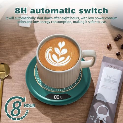 Image of Drumstone USB Electric Coffee Mug Warmer | Fast Heating Beverage Cup Warmer with 3 Temperature Settings | Auto Shut-Off | Coffee, Tea & Milk Mug Warmer for Home & Office Desk