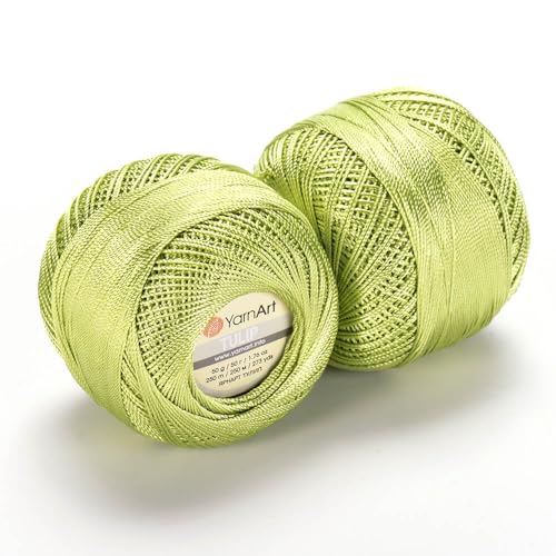 Image of YanrArt Tulip%100 Microfiber Silky Yarn - Suitable for Summer Clothes and Home Accessories Curtains, Runners, Tablecloths - S. Fine(1) Weight Yarn - 1.70 Oz, 273 Yds (424)