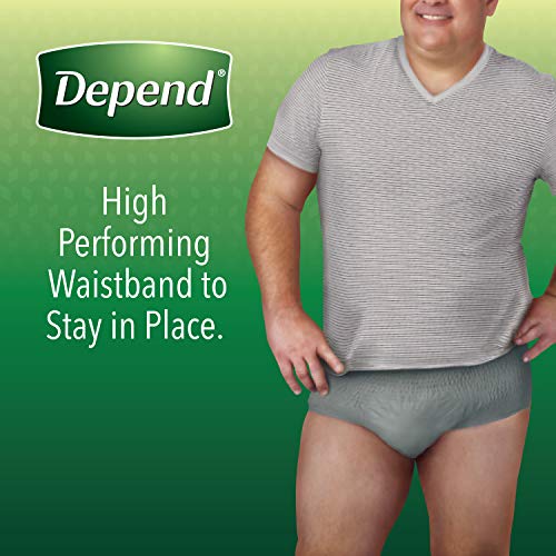 Depend Fit-Flex Incontinence Underwear For Men, Maximum Absorbency, Disposable, Small/Medium, Grey, 19 Count (Pack Of 1) #TOP4