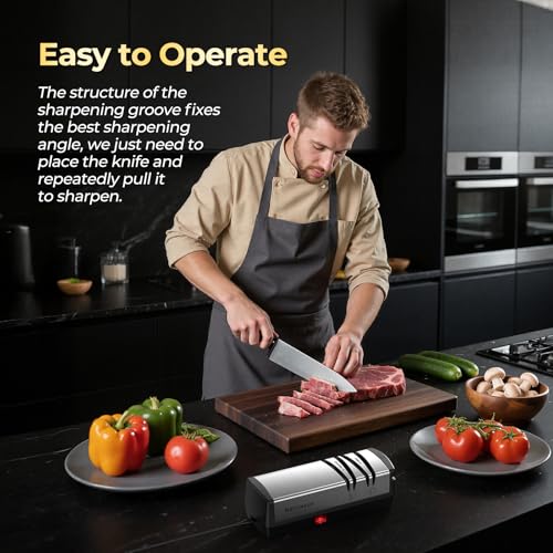 Narcissus S867 2-Stage Electric Knife Sharpener with Diamond Abrasives — view 7