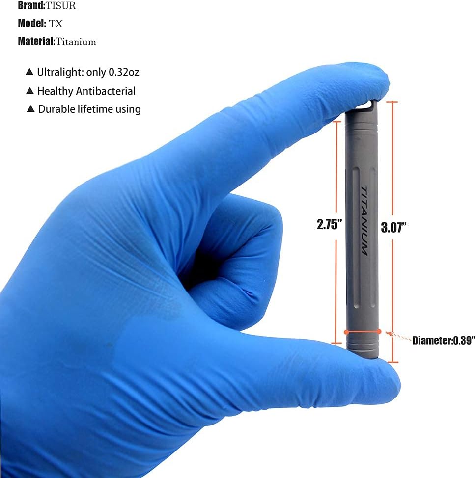 TISUR Titanium Portable Toothpick Holder Box, Pocket Waterproof Case Toothpicks Container with Keychain for Outdoor Picnic and Camping (1, Grey) - Image 2