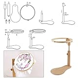 ● 【 Produktinformationen 】 Produktname: Kreuzstich Stickerei Rahmen; Material: Holz; Größe: Stickerei Unterstützung Durchmesser: ca. 21 cm/8,27 in der Höhe (verstellbar): ca. 31–42 cm/12,20 ~ 42 in