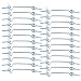 Antrader 3 Inch Zinc Plated Steel Hook & Eye Wood Gates Window Screen Gate Door Latch 24-Pack