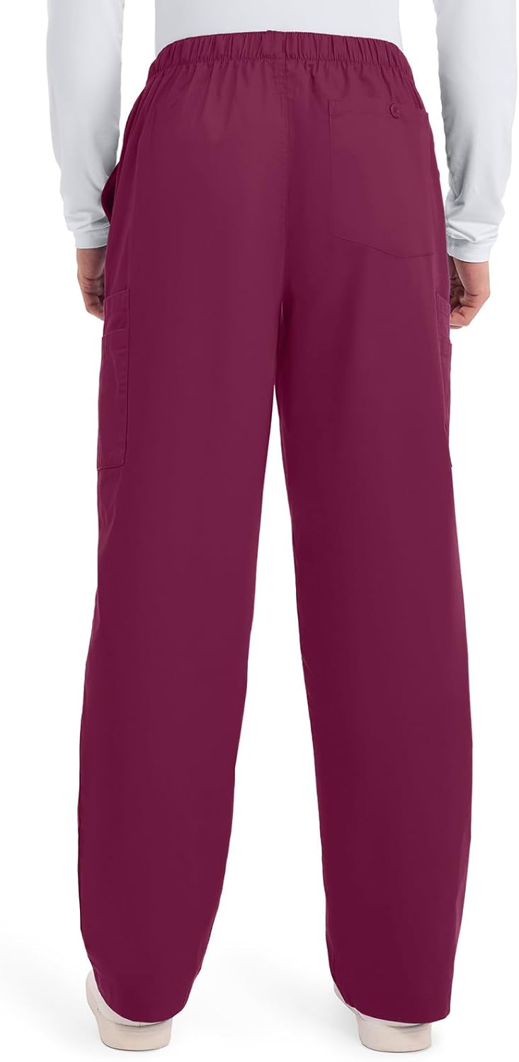 Cherokee Scrub Pants for Men Cargo Nursing Bottom with Zip Fly, 7 Pockets, Elastic Waist & 2-Way Stretch Fabric – 4243 - Image 4