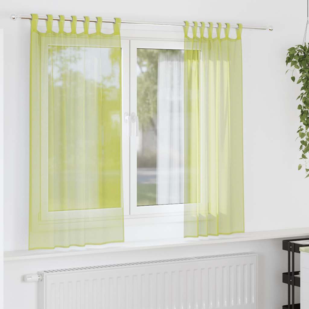 Rideau occultant léger contre le vis-à-vis voilage vert pomme
