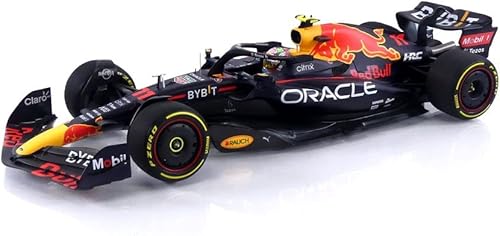 Minichamps Coche Grand Prix modelo fundido a presión a escala 118 compatible con Red Bull Racing Oracle RB18 Sergio Pérez (No.11 Miami GP 2022) en