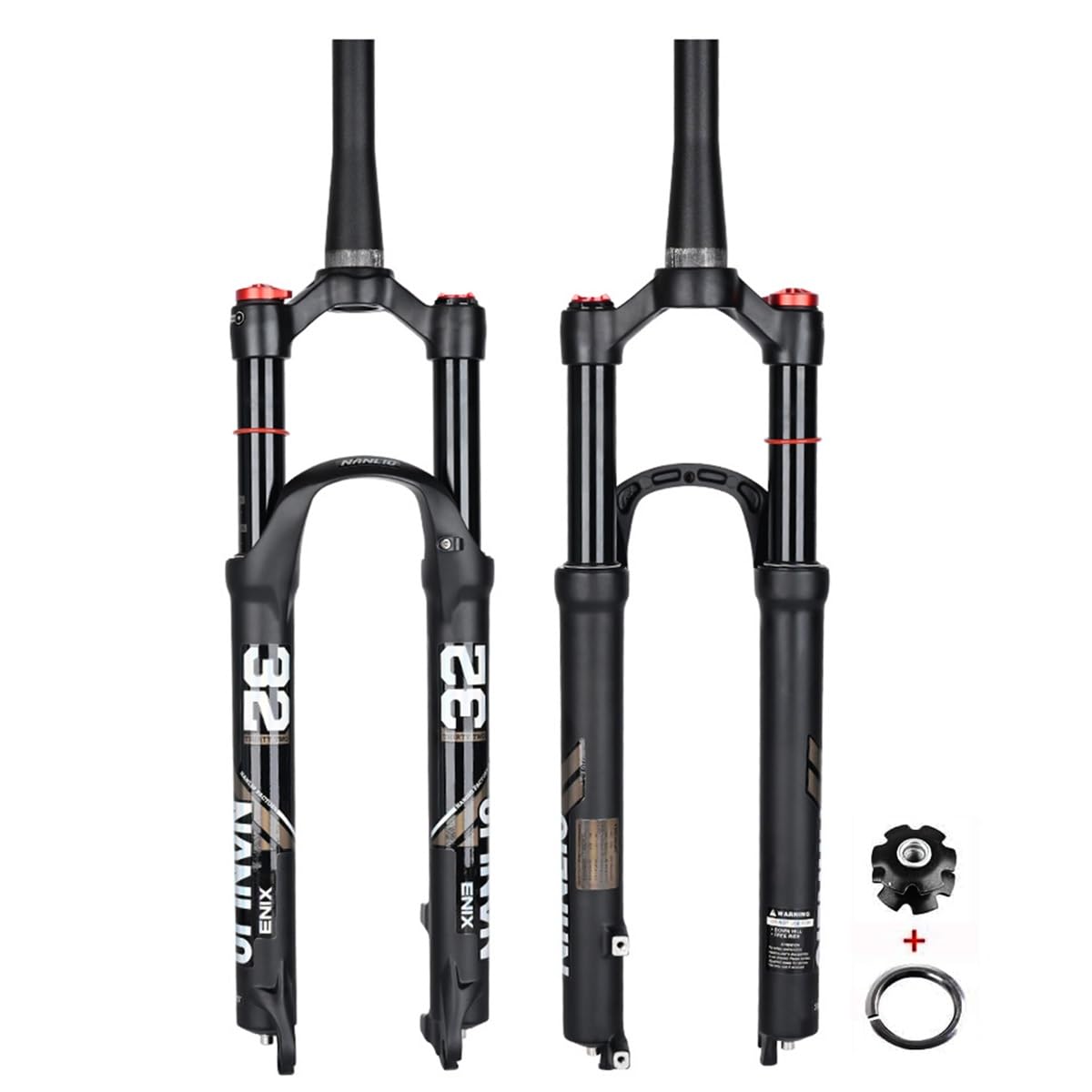SXDMOUBK Bike Air Fork 26/27.5/29-inch Mountain Suspension 1-1/8-inch Straight/Tapered Disc Brake Front Travel 120mm 9 X 100mm QR
