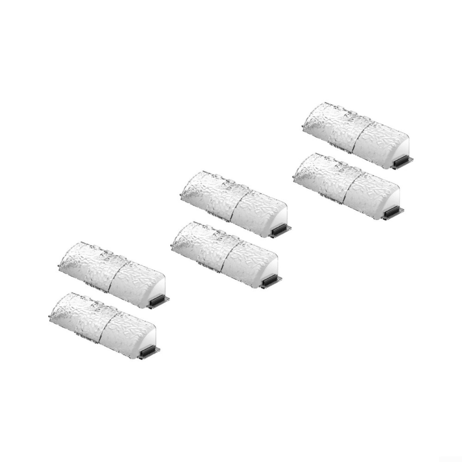 Lot de 6 déflecteurs d'air magnétiques pour chauffage résidentiel et aérations de climatisation en polycarbonate transparent ou vague - Réglable de 22,9 à 38,1 cm - Convient au sol, au mur
