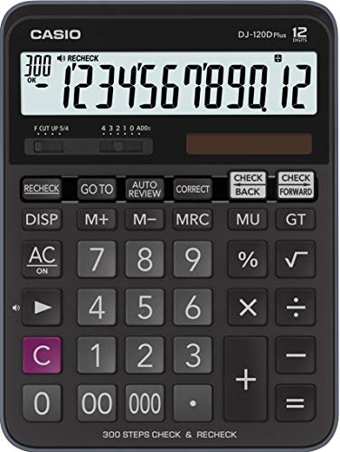 Casio Tischrechner DJ-120DPLUS mit 12-stelligem Display