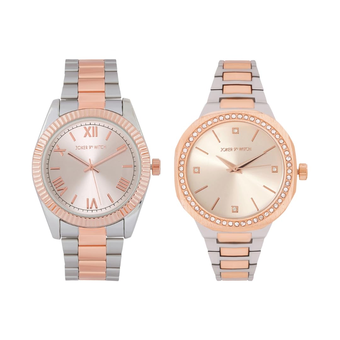 Joker & Witch Analog Silver Dial Multicolor Band Sabrina & Harvey couple Stainless Steel Watches (B0CVKQ482H) Amazon Price History, Amazon Price Tracker