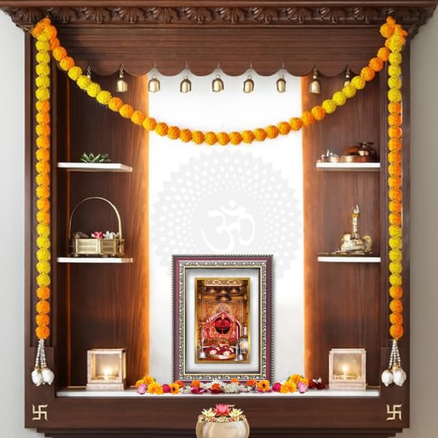 Image of DIVINITI Salasar Balaji 24K Gold Plated Foil Wall and Tabletop Photo Frame for Home Decor, Puja Room, Luxury Gifting | DG Frame 105 S2.5 (26x20 CM)
