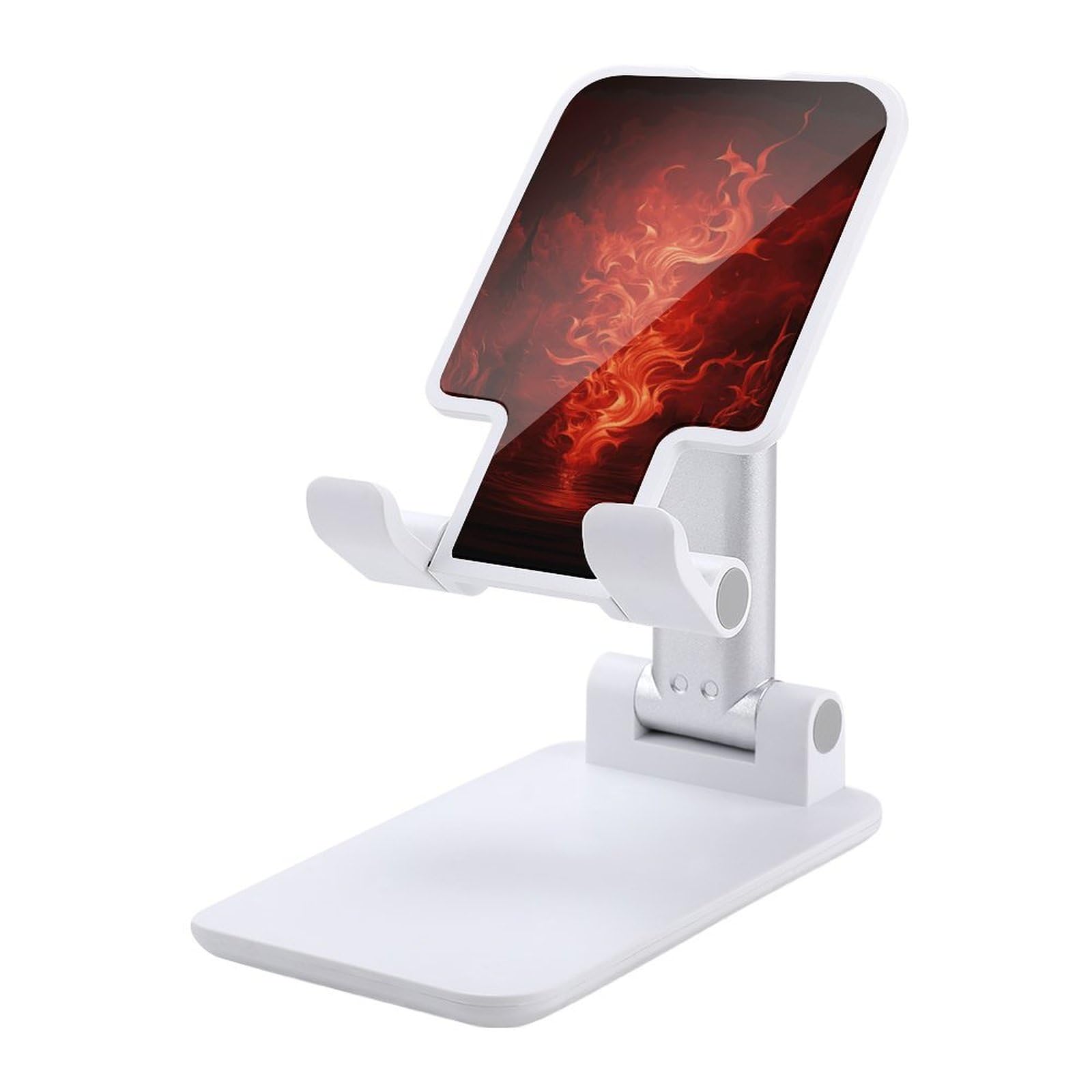 Support pliable pour téléphone portable de bureau réglable compatible iPhone Android rouge