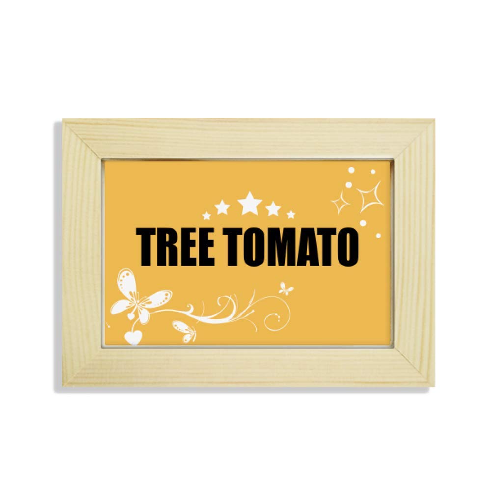 Tomate de árbol Fruta marco de madera para eliminar la monotonía de tu escritorio con arte