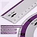 Mr. Pen- Geometry Set, Purple Stripes, 4 Pack, Metal Geometry Kit, Triangle Ruler, Metal Ruler, Drafting Triangles, Metal Protractor, Metal Set Square, Drafting Ruler, Drafting Set