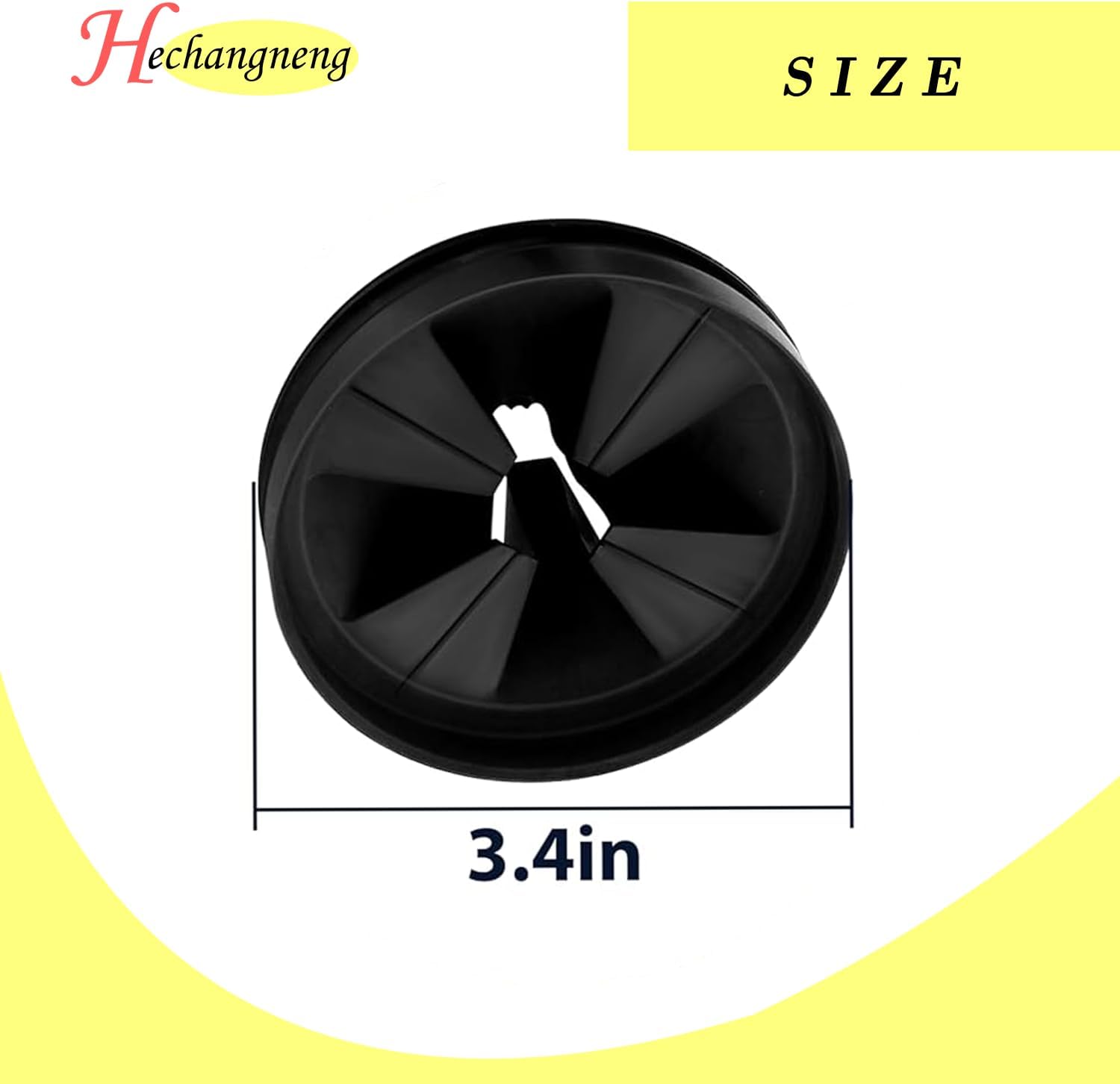 Sink Baffle QCB-AM 3 3/8" Replacement Garbage Disposal Splash Guards Removable Quiet Collar Drain Plugs, Garbage Disposer Accessories for InSinkErator Evolution Series, Black 2pcs