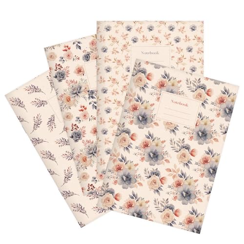 Carnets de notes A4 grand format cahier écriture bureau lot de 4