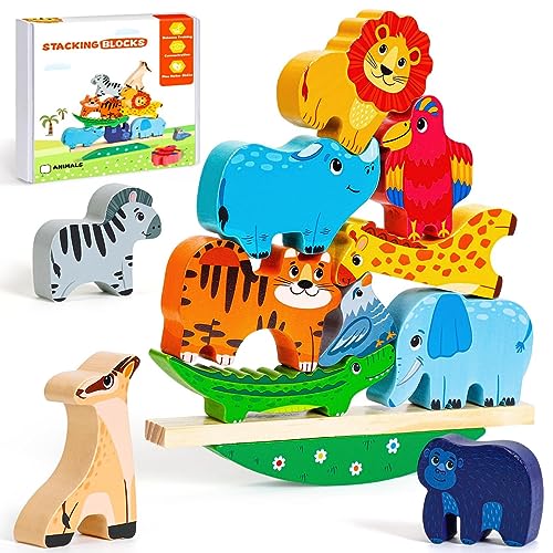 Montessori Toys for 1 2 Year Old Girl Boy Gifts,Toddler Building Blocks Wooden Animal Stacking Toys, Learning Fine Motor Skills Toys for 1-3 Year Old,Gifts for 2 3 4 Year Old Girls Boys Toys Age 1 2 3 Montessori Toys for 1 2 Year Old Girl Boy Gifts,Toddler Building Blocks Wooden Animal Stacking Toys, Learning Fine Motor Skills Toys for 1-3 Year Old,Gifts for 2 3 4 Year Old Girls Boys Toys Age 1 2 3