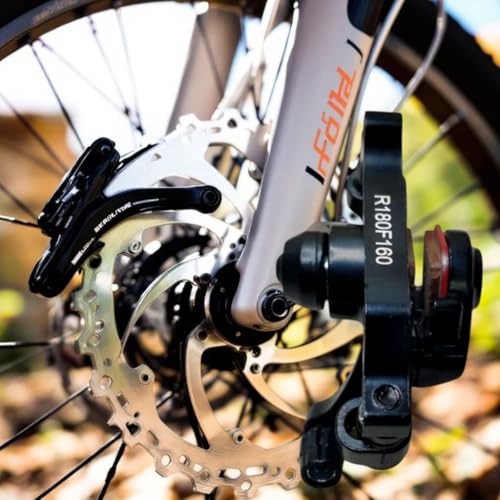 Image of Universal F180 R160 Mechanical Disc Brake Caliper - Front /Rear Compatible | Aluminum Alloy Bicycle Disc Brake for MTB, Road & Folding Cycles (Black)