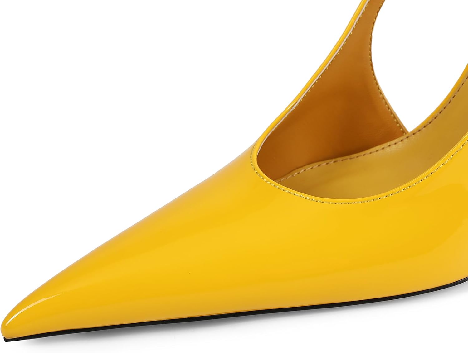 Womens Slingback High Heel Pumps Pointed Toe Patent Leather Stiletto Heels Elegant Dress Shoes for Wedding Party Evening