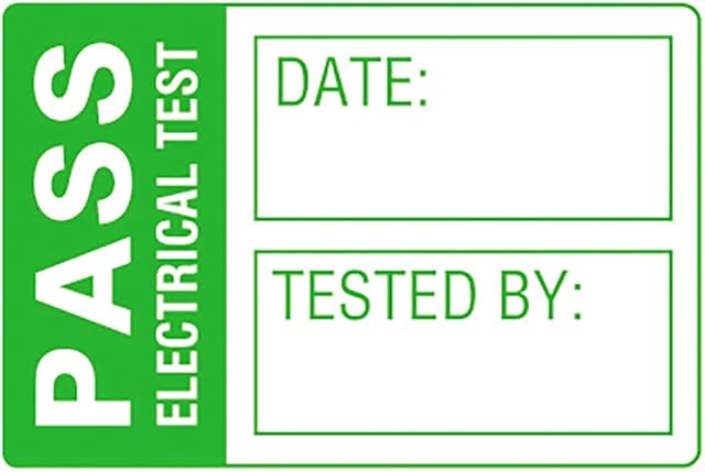 Martindale LAB1 PAT Test Labels-Small, White/Green