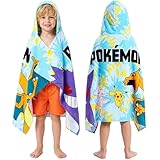 Pokemon Handtücher Badeponcho Kinder mit Kapuze Kuschelig und...