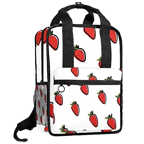 Sac à dos garçon blanc et multicolore taille idéale pour goûter et cahiers