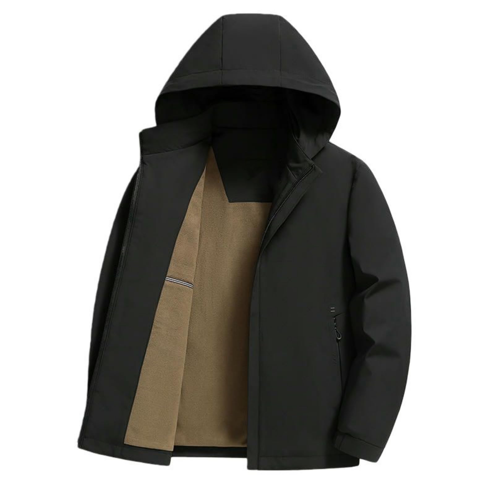 Chaqueta acolchada hombre invierno con capucha muy cómoda 7
