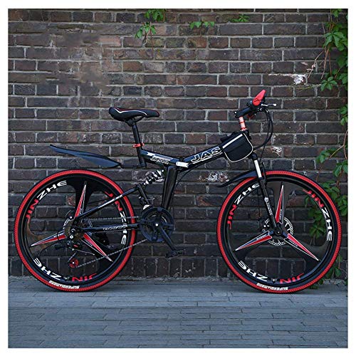 Great Deal! TANGIST Outdoor Sports Mountain Bike with Dual Suspension High Carbon Steel Folding Fram...