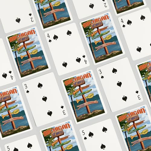 Baraja de poker Up North Michigan 52 cartas miniatura 4