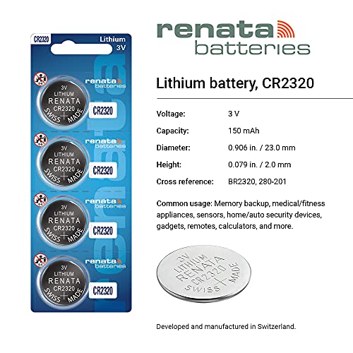 Pila de Litio Renata CR2320 3V Pack x3 miniatura 2