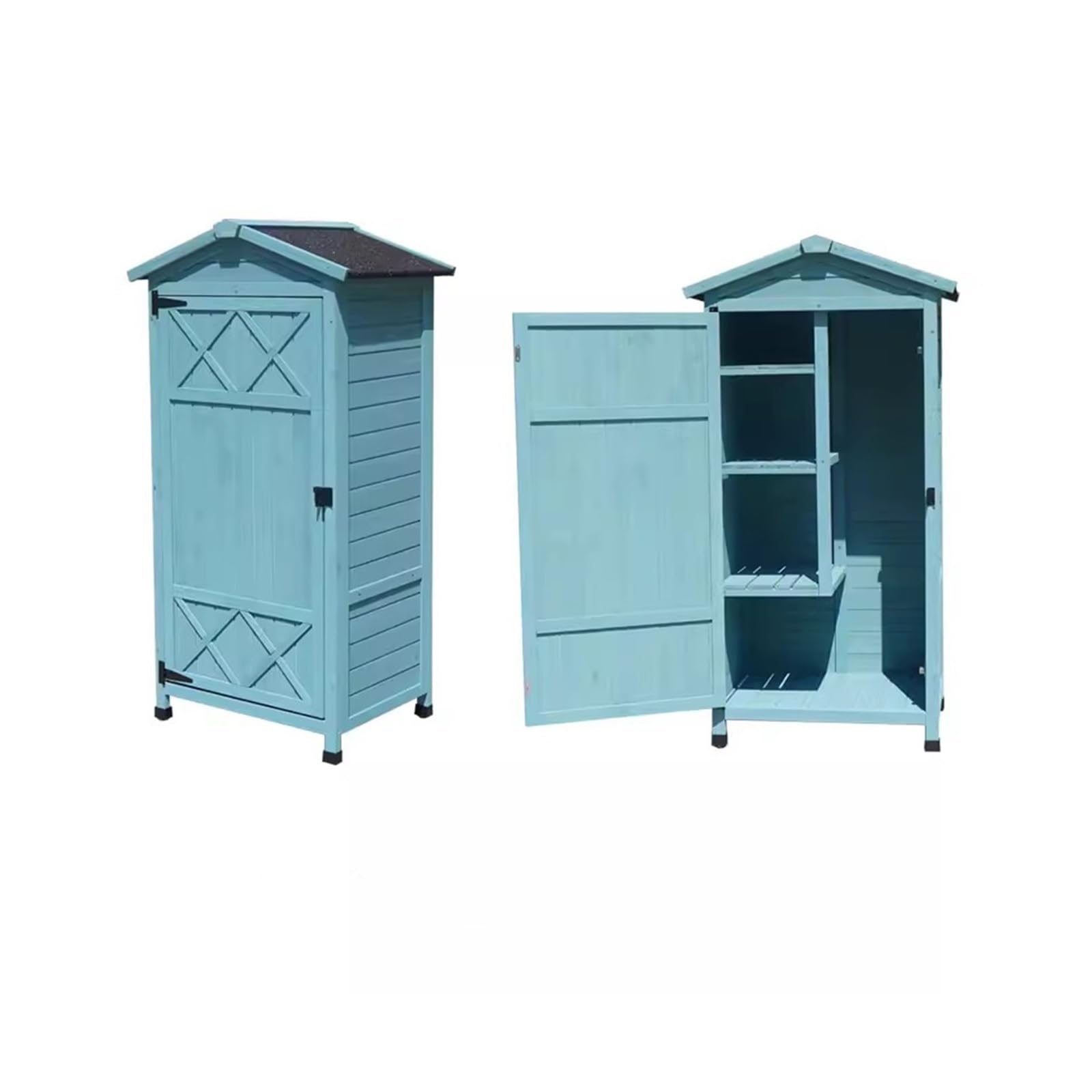 SaryEdge Outdoor Storage Shed Outdoor Yard Storage Cabinet Miscellaneous Items Storage Cabinet Outdoor Garden Balcony Courtyard Garden Tool Room Outside Tools Cabinet,