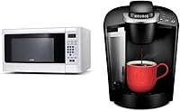 Vista 1 de Commercial Chef Microondas para encimera, 1.1 pies cúbicos, White & Keurig K-Classic Coffee Maker K-Cup Pod, porción individual, programable, 6 a 10