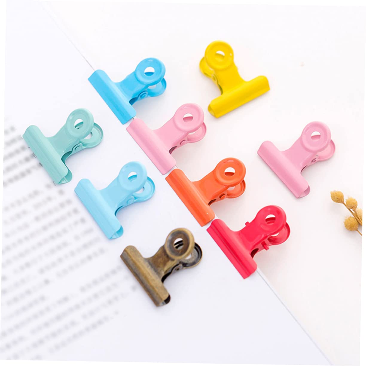 Tofficu 120pezzi Clip Metallo Fermagli Per Ufficio e Scuola Vari Resistenti e Pratici Per Documenti e Organizzazione Teli Ombreggianti
