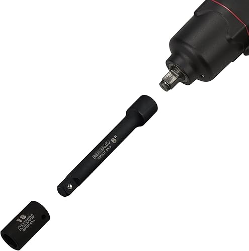 Miniatura 14 de NEIKO 00234A - Juego de barras de extensión de impacto de 3/8 pulgadas, hechas con acero CrV, tamaños de 3 pulgadas, 5 pulgadas y 10 pulgadas, juego