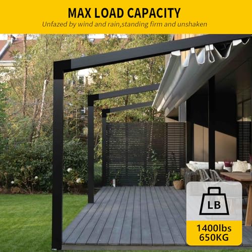 Image of 2-Way 15 Degree Angled Pergola Roof Brackets,L-Shaped Slant Post Brackets for 6 inch x 6 inch (Actual:5.5 inchx5.5 inch) Lumber,Heavy Duty DIY Wood Post Bracket for Pavilion,Porch,Deck with Screw(1pcs)