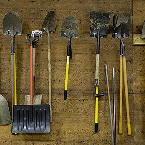 Kelistiny 12 Pack Garage Hooks, Heavy Duty Tool Hanger Hooks Set, Spade Hooks Brackets Wall Mounted Storage Hooks for Garage Shed, Garden, Warehouse and Workshop Tools